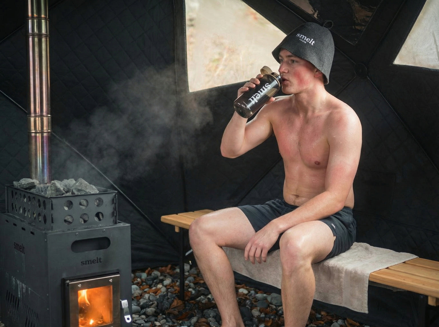 Flaska för bastuvatten