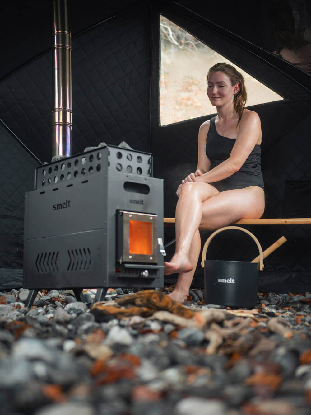 Heats up to 80-100° in just 30 minutes.